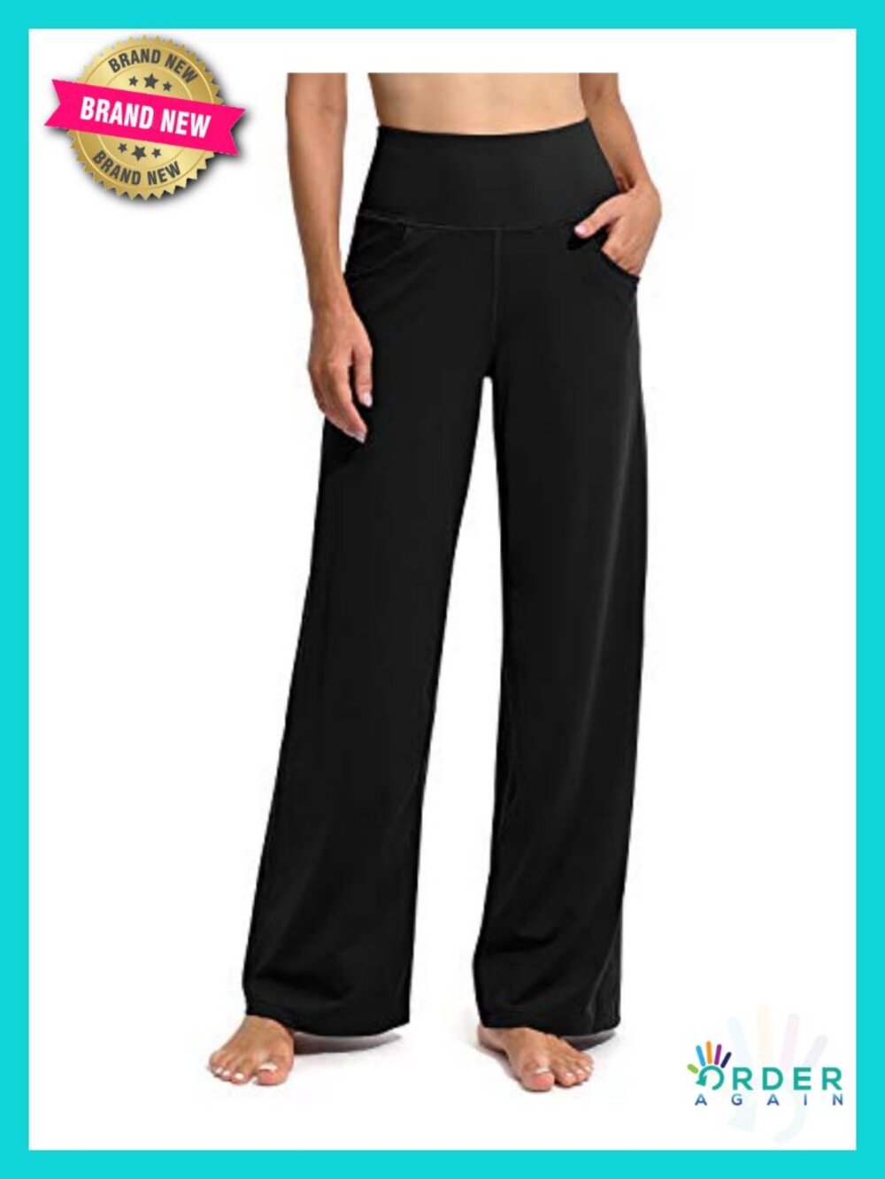 Wide Leg Yoga Pants with Pockets High Waist Stretch Lounge Sweatpants